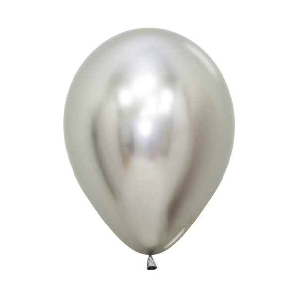 5Inc Sempertex Reflex Silver Latex Balloons 100ct