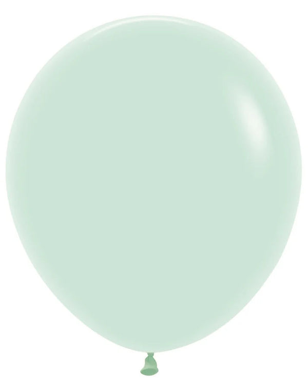 18Inc Sempertex PASTEL MATTE GREEN Latex Balloons 25ct