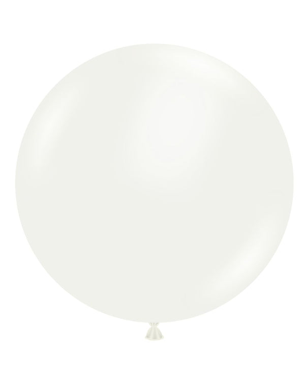 Tuftex 17Inc White Latex Balloons 25ct Standar Color