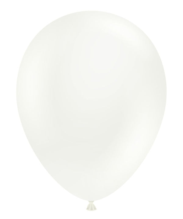 Tuftex 5Inc White Latex Balloons 50ct Standar Color