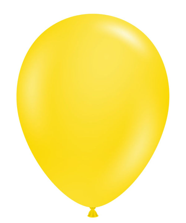 Tuftex 11Inc Yellow Latex Balloons 100ct Standar Color