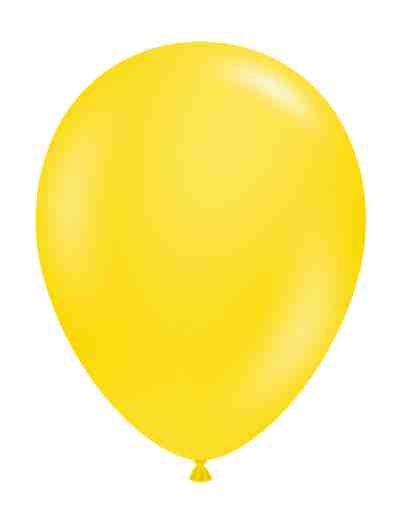 Tuftex 5Inc Yellow Latex Balloons 50ct Standar Color