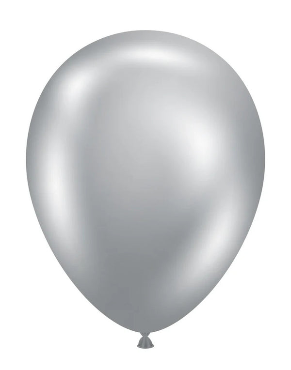 18inc Sempertex Reflex Silver Latex Balloons 15ct