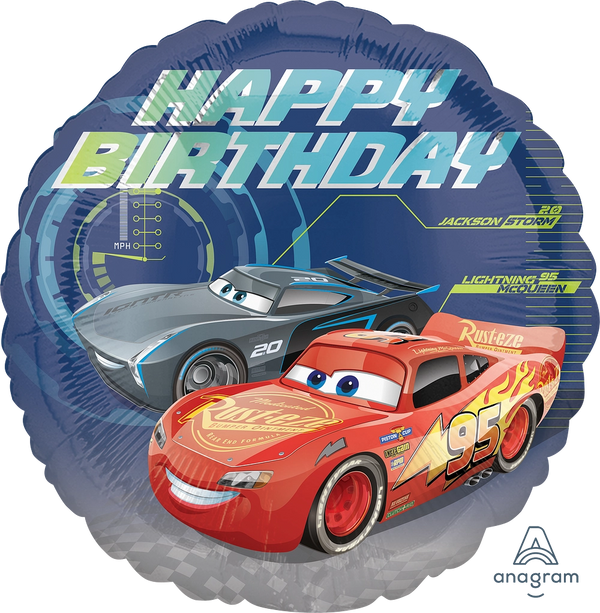 Foil Balloon Cars 3 Birthday 18inch