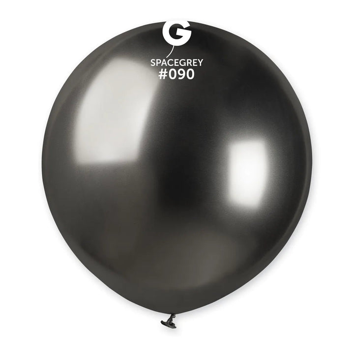 090 Shiny Space Gray 19In 3pcs Latex - balloonsplaceusa