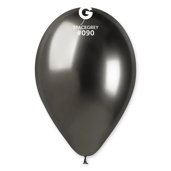 090 Shiny Space Grey 13In 5pcs Latex - balloonsplaceusa