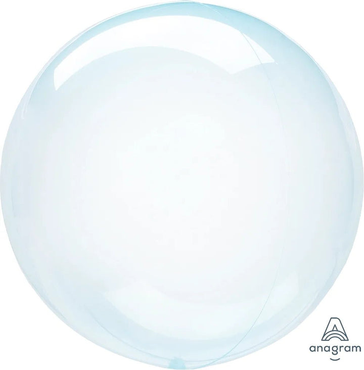 10Inc Crystal Clearz Blue Bubble Balloon - balloonsplaceusa