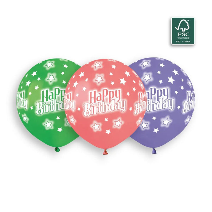 1176 Happy Birthday 012 Green 075 Periwinkle 078 Corallo 19In 3pcs SolidColors - balloonsplaceusa