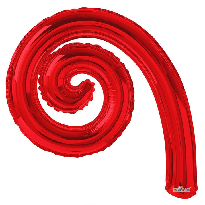 14Inc Kurly Spiral Red Foil Balloon - balloonsplaceusa
