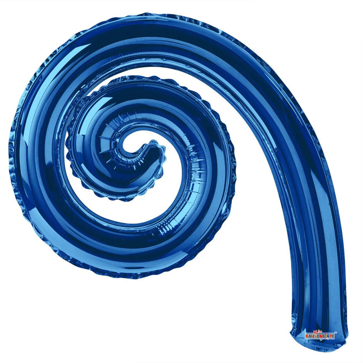 14Inc Kurly Spiral Royal Blue Balloon - balloonsplaceusa