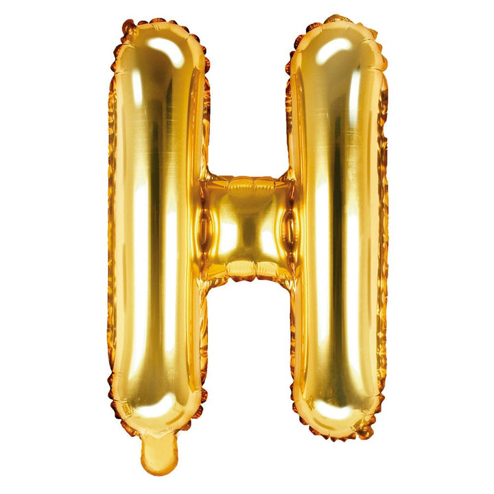 14inc Letter H Gold - balloonsplaceusa
