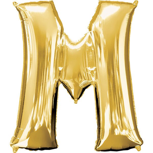 14inc Letter M Gold - balloonsplaceusa
