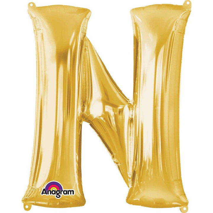 14inc Letter N Gold - balloonsplaceusa