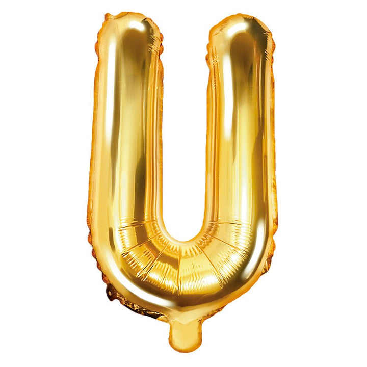 14inc Letter U Gold - balloonsplaceusa