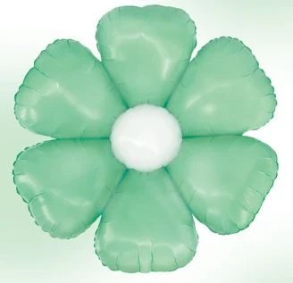 16Inc Green Daisy Flower Balloon 3ct - balloonsplaceusa