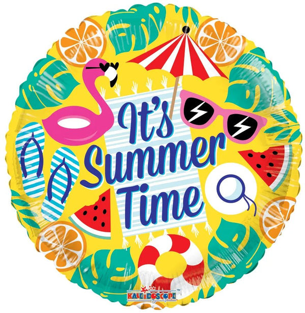 17inc Summertime! Foil Balloon - balloonsplaceusa