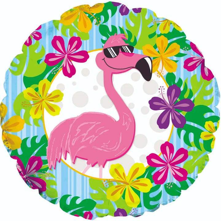 18Inc Flamingo Luau Balloon - balloonsplaceusa