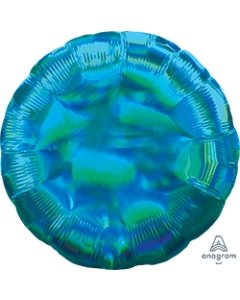18Inc Iridescent Cyan Blue Round - balloonsplaceusa