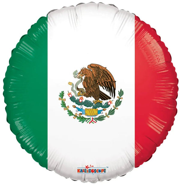 18Inc Mexican Flag Balloon - balloonsplaceusa
