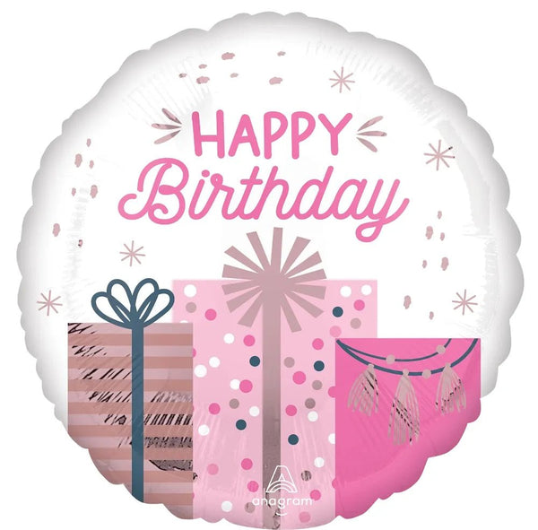 18Inc Pastel Birthday Gifts Pkg Balloon - balloonsplaceusa