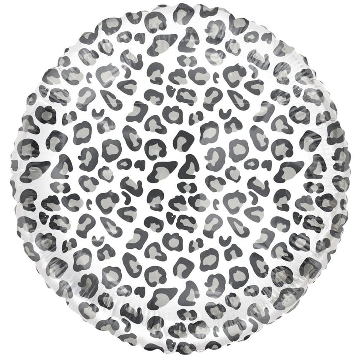 18Inc Tuftex White Leopard Foil Balloon - balloonsplaceusa