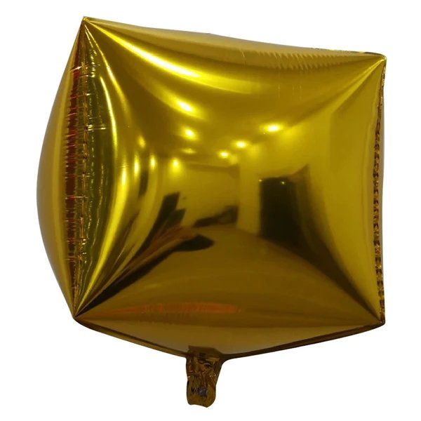 22inc Gold Cubez balloon - balloonsplaceusa