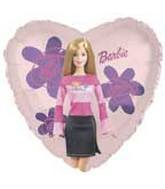 24Inc Jumbo Barbie Heart Balloon - balloonsplaceusa