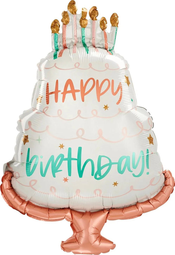 28inc Happy Birthday Cake Day Balloons - balloonsplaceusa