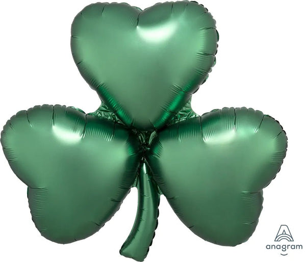 29Inc Satin Emerald Shamrock Balloon - balloonsplaceusa