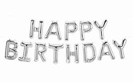 30inc Happy Birthday Banner Silver - balloonsplaceusa