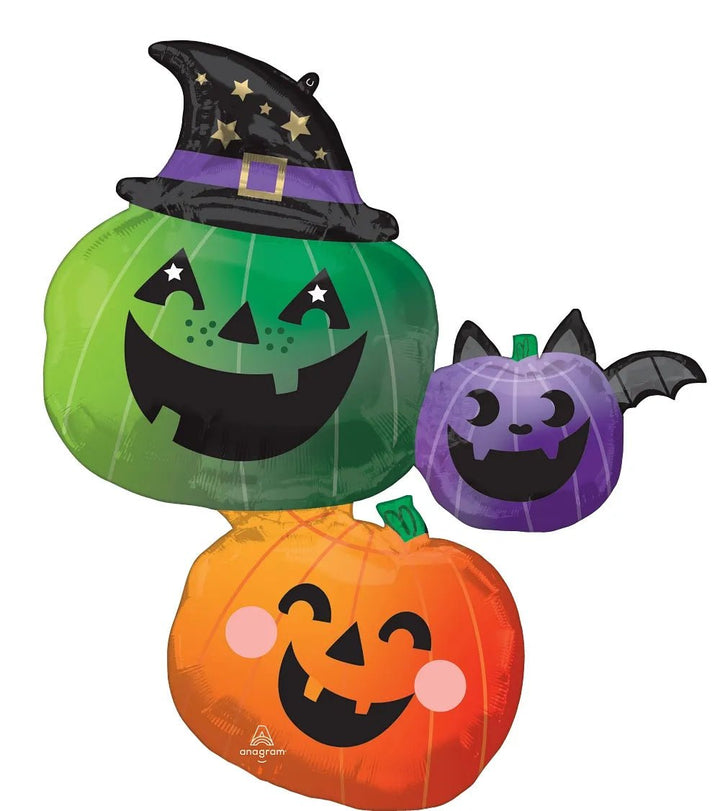 33Inc Fun & Spooky Pumpkin Stacker Halloween Balloons - balloonsplaceusa