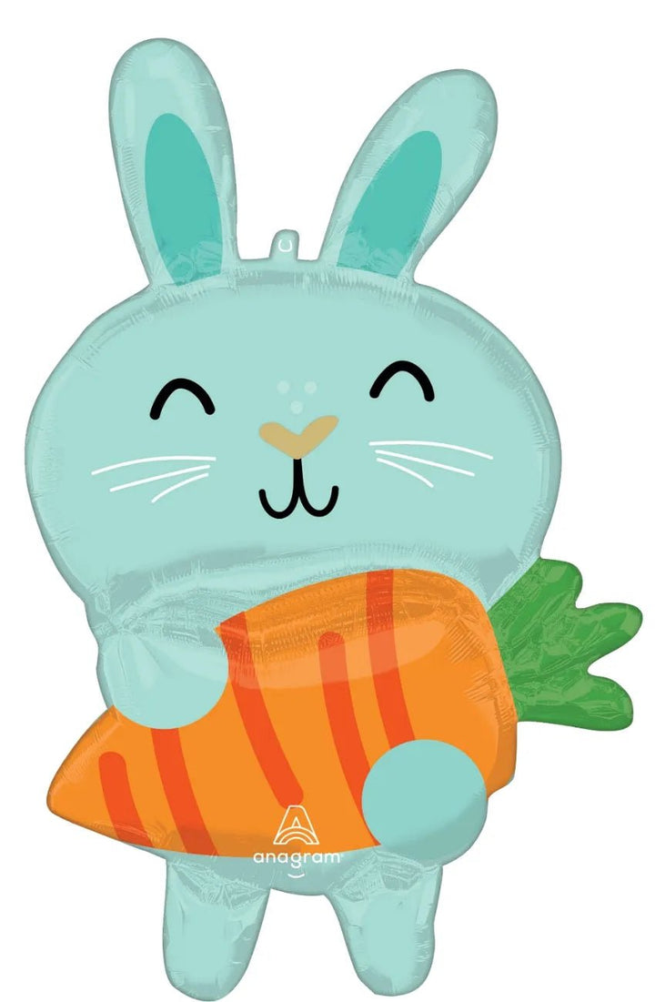 34In Minty Bunny with Carrot Balloons - balloonsplaceusa