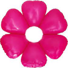 34Inc Hot Pink Daisy Flower Balloon - balloonsplaceusa