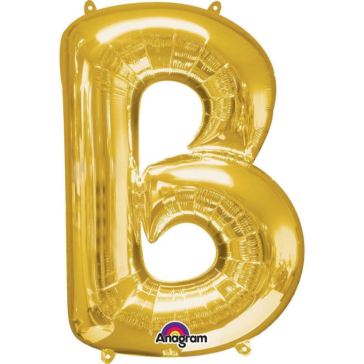 34inc Jumbo Letter B Gold - balloonsplaceusa