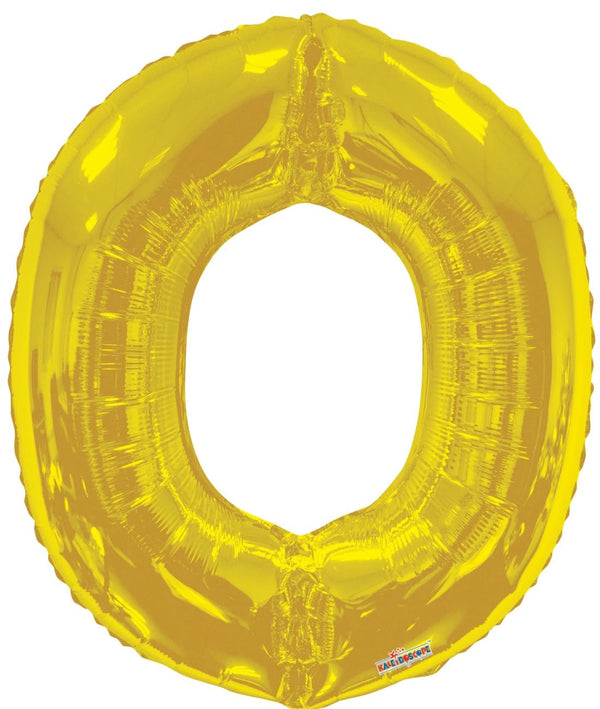 34inc Jumbo Letter O Gold - balloonsplaceusa