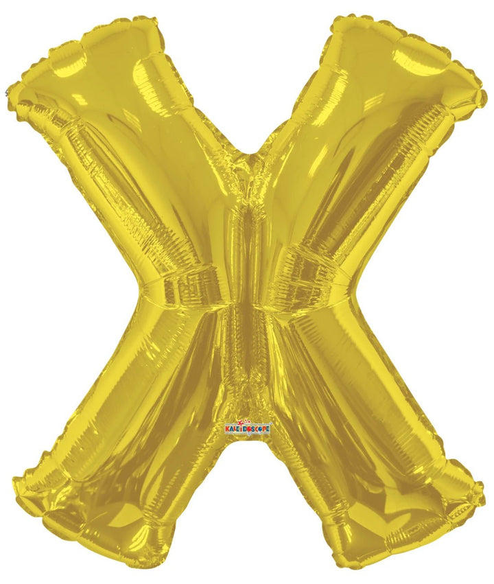 34inc Jumbo Letter X Gold - balloonsplaceusa