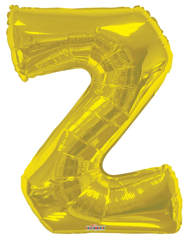 34inc Jumbo Letter Z Gold - balloonsplaceusa