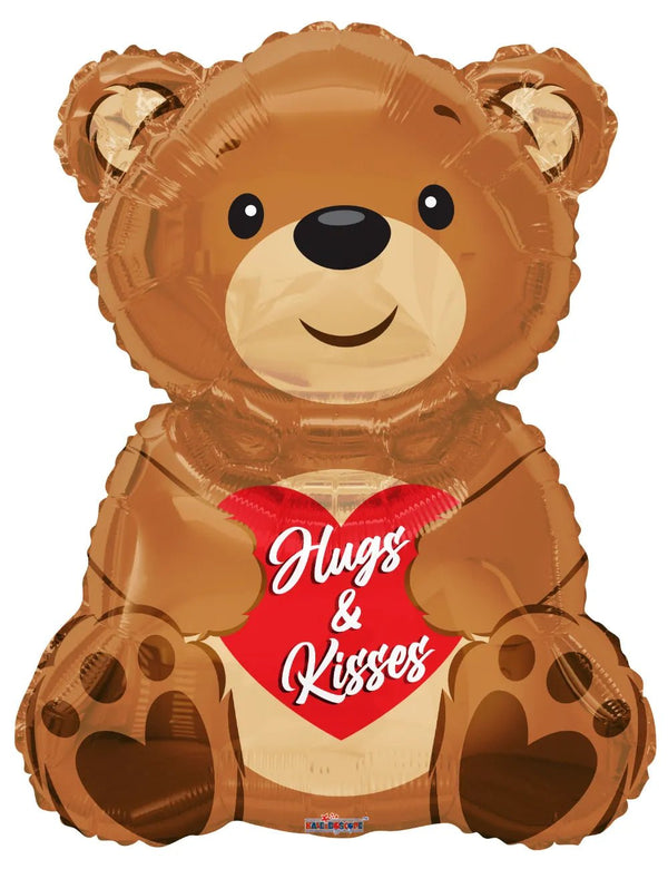 36Inc Hugs and Kisses Bear balloons - balloonsplaceusa