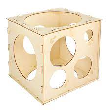 9 Sizes Wood Balloon Sizer / Calibrator Cube Box Set 2″ to 10″ - balloonsplaceusa