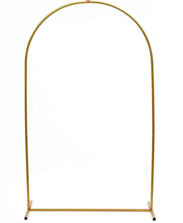 90"H x 36"W Gold ARCH BACKDROP STAND 1Ct - balloonsplaceusa