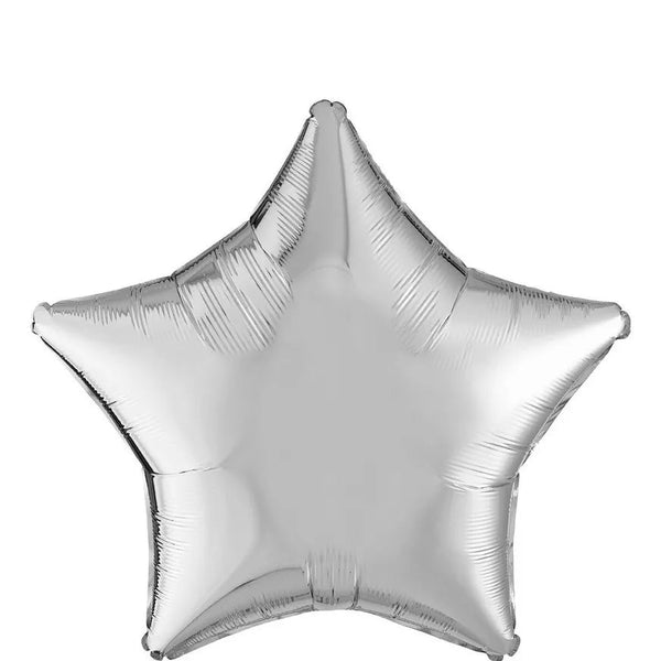 9inc Star Silver Solid Color - balloonsplaceusa