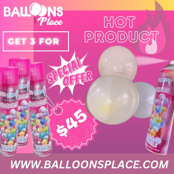 Combo Balloon Shine - Mega Shine Spray 3ct - balloonsplaceusa