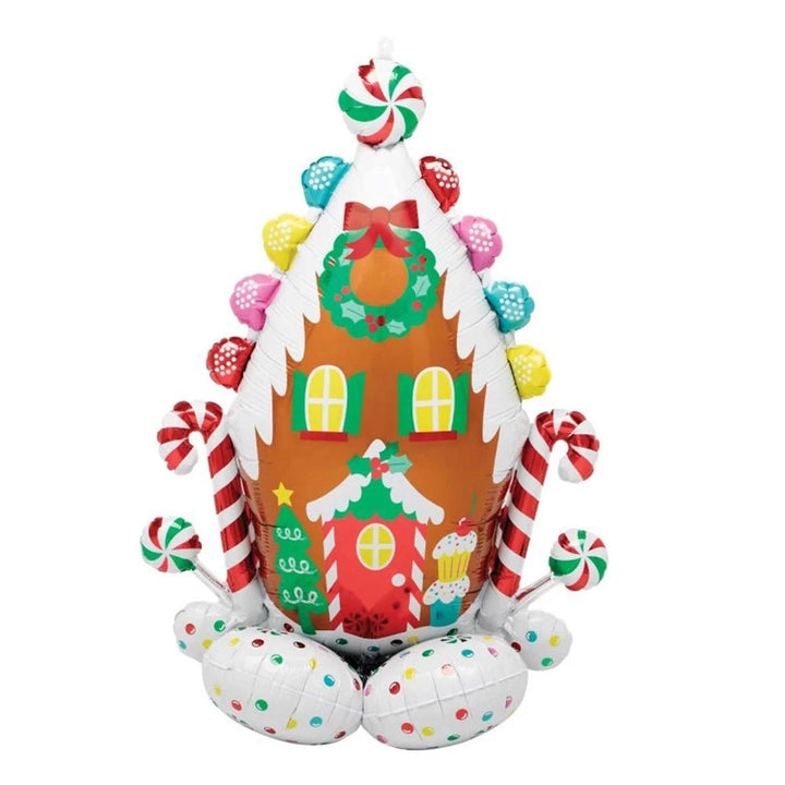 Foil Balloon 51 Airloonz Gingerbread House 51inch - balloonsplaceusa