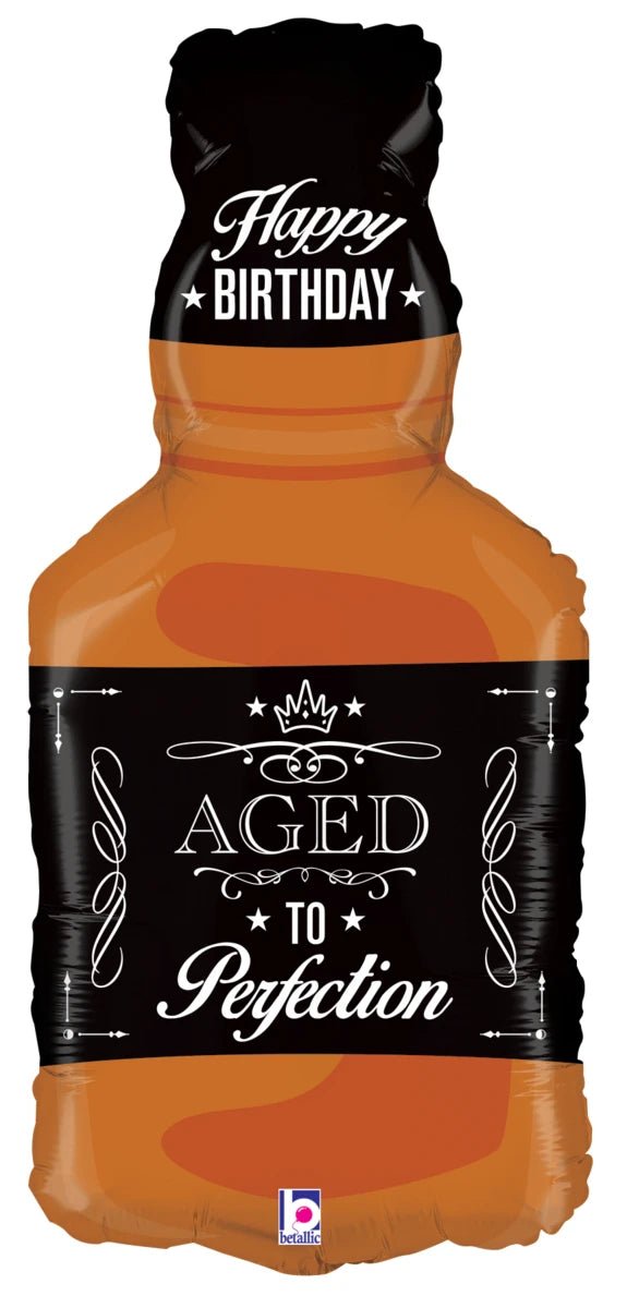 Foil Balloon Aged to Perfection Whiskey 34inch - balloonsplaceusa