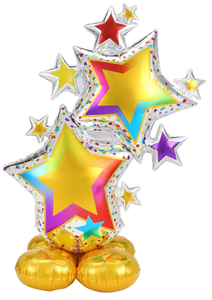 Foil Balloon Airloonz Colorful Star 59inch - balloonsplaceusa
