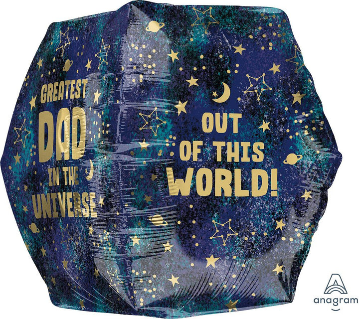 Foil Balloon Best Dad In Universe Anglez Fathers Day S 16inch - balloonsplaceusa
