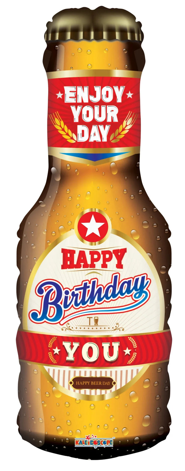 Foil Balloon Birthday Beer Bottle 36inch - balloonsplaceusa