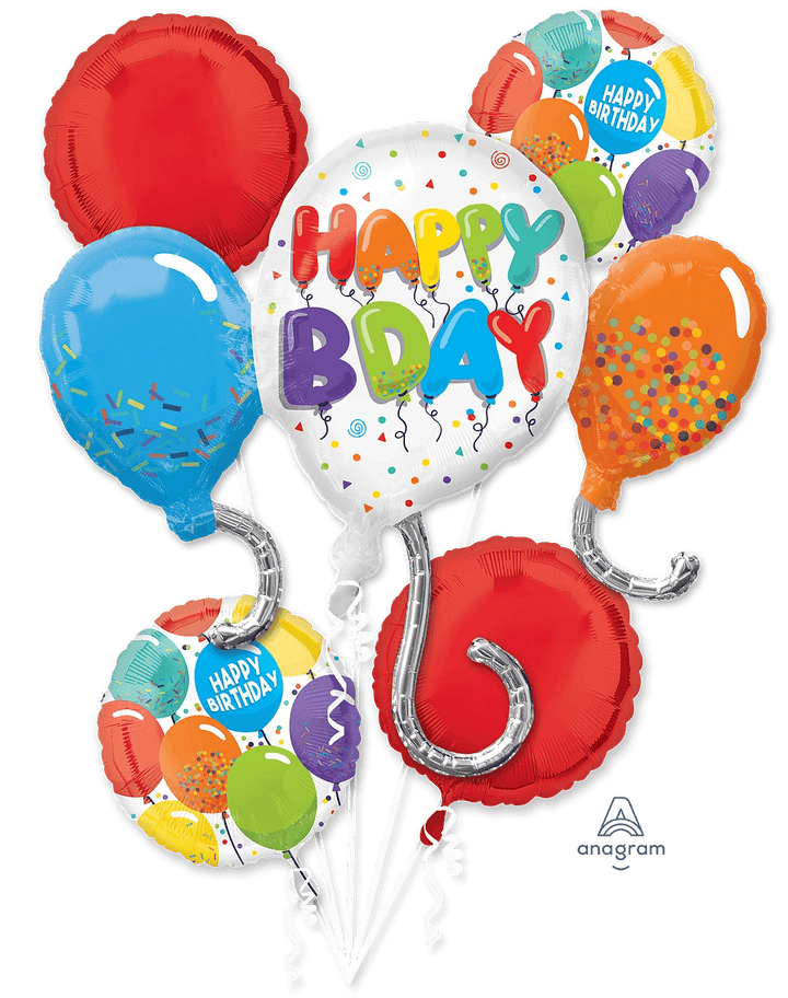 Foil Balloon Birthday Celebration Supershape 34inch - balloonsplaceusa