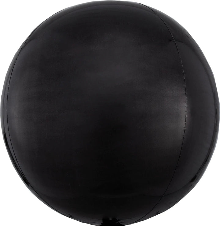 Foil Balloon Black Orbz 16inch - balloonsplaceusa