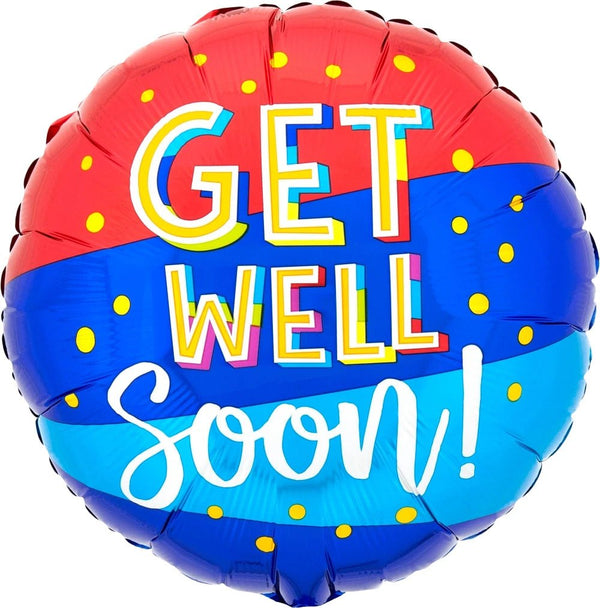 Foil Balloon Brite Get Well Soon 18inch - balloonsplaceusa